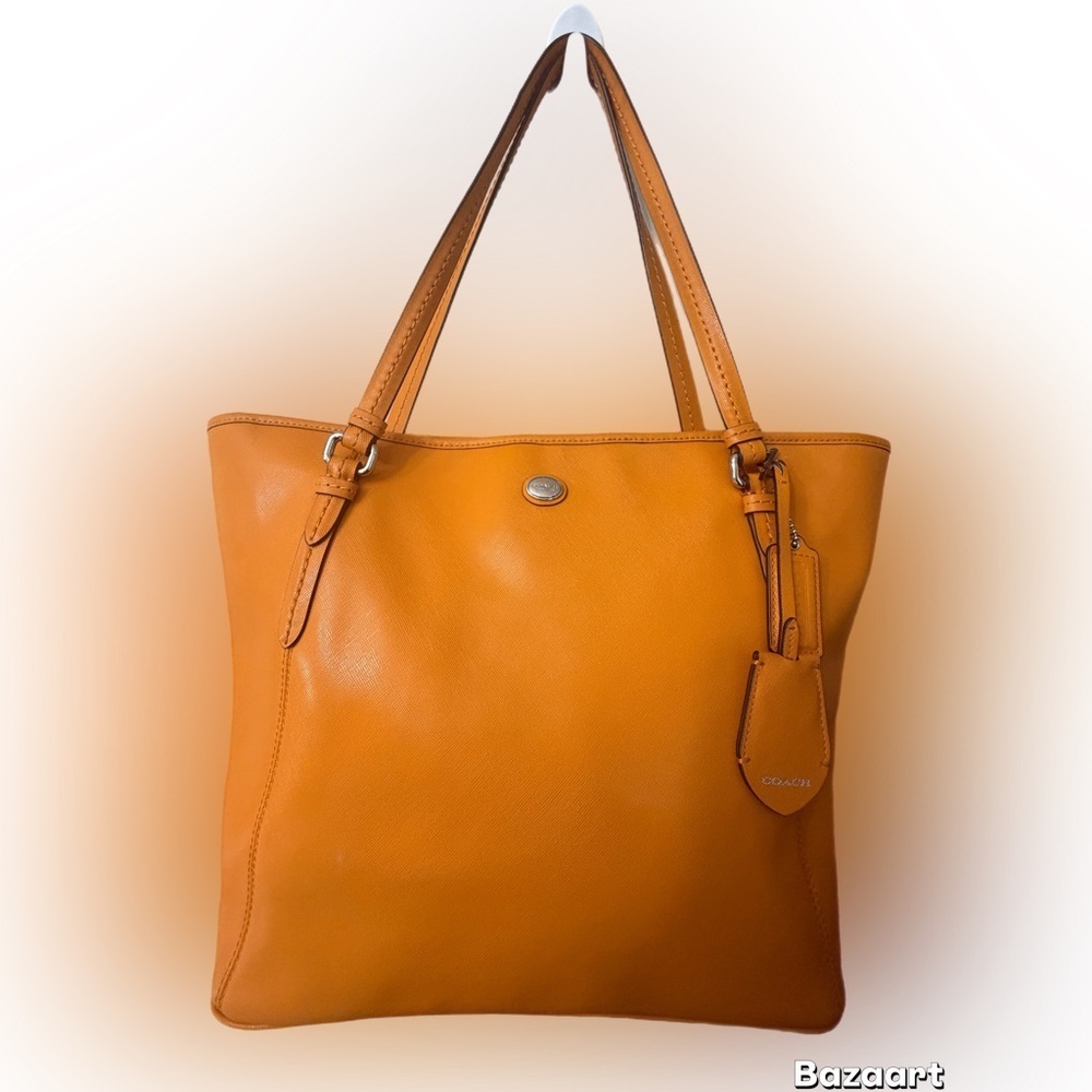 Coach Vibrant Orange Tote Bag#F27349